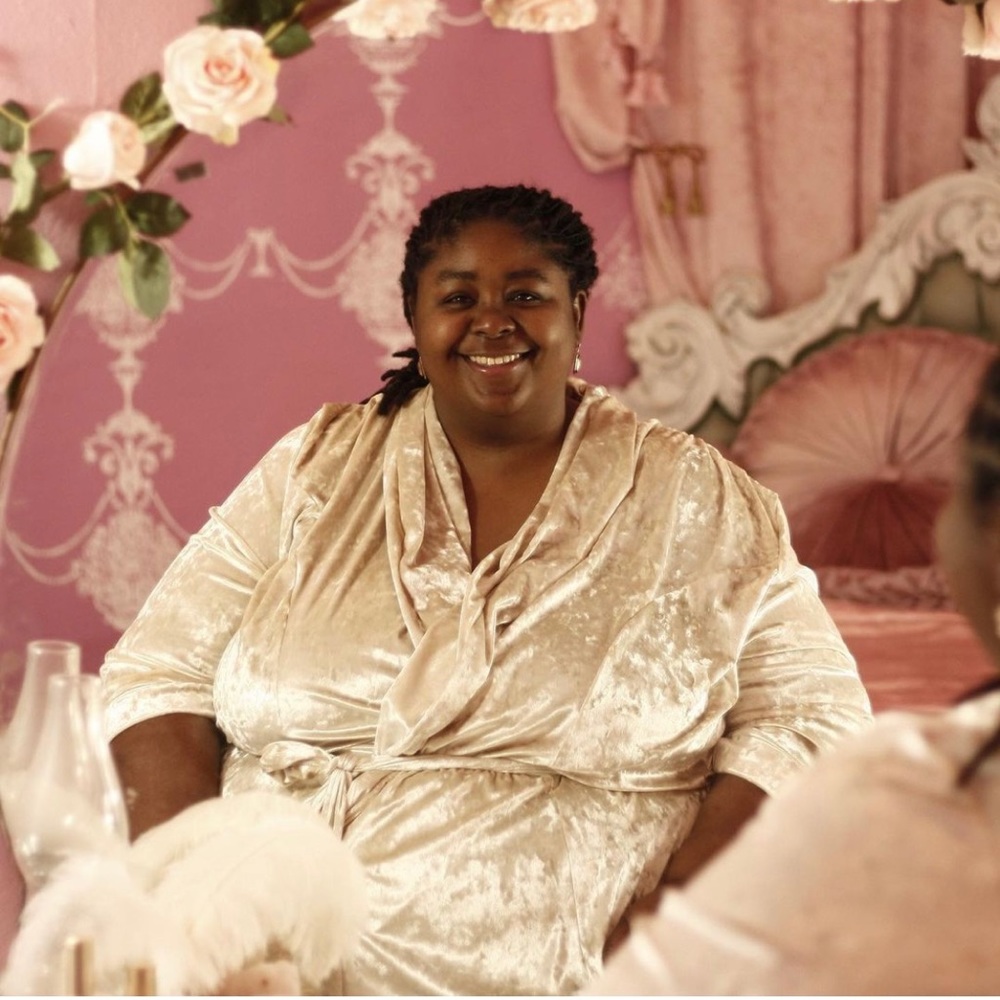 Plus Size Peridot Robes in Ivory Velvet